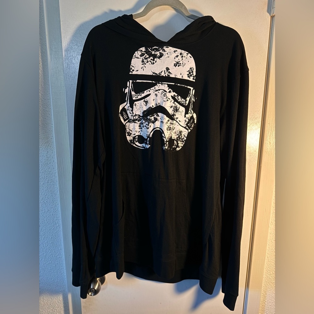 Star Wars floral stormtrooper lightweight hoodie.